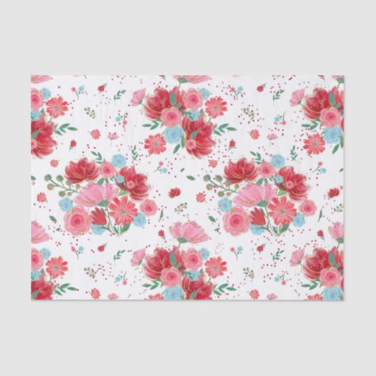 Valentinstag Tissue Floral Rose Seidenpapier (Vorderseite)