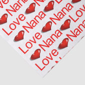 Valentinstag Tissue Liebe Nana Red Hearts Seidenpapier (Ausschnitt)
