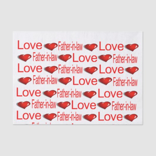 Valentinstag Tissue Liebe Vater im Recht Seidenpapier (Vorderseite)