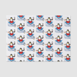 Valentinstag Tissue Pinguin Hearts Seidenpapier