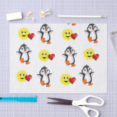 Valentinstag Tissue Pinguin Hearts Seidenpapier (Handwerk)
