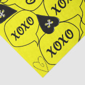 Valentinstag Tissue Xoxo Yellow Black Seidenpapier (Ausschnitt)