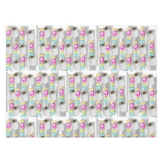 Valentinstag Toilettenpapier Liebe Tischdecke (Vorderseite (Horizontal))