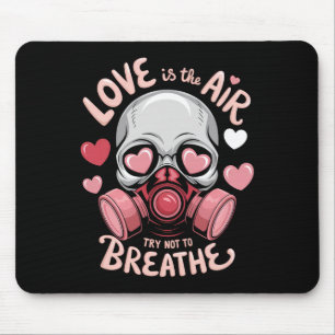 Valentinstag-Totenkopf-Gasmaske Kawaii-Liebe-Ästhe Mousepad