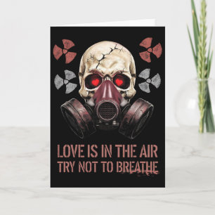 Valentinstag Totenkopf Gasmaske Liebe Ästhetik _2 Karte