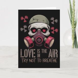 Valentinstag-Totenkopf-Gasmaske-Liebe-Ästhetik _4 Karte