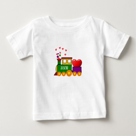 Valentinstag Train T - Shirt für Baby Boy (Vorderseite)