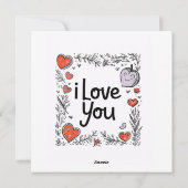 Valentinstag Tree Hearts Feiertagskarte (Rückseite)