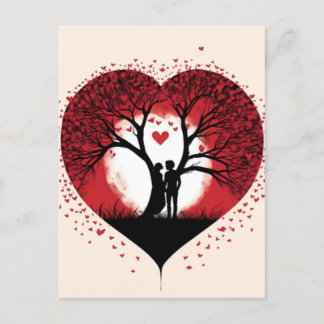 Valentinstag Tree of heart Postkarte