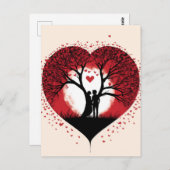 Valentinstag Tree of heart Postkarte (Vorne/Hinten)
