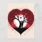Valentinstag Tree of heart Postkarte (Vorderseite)