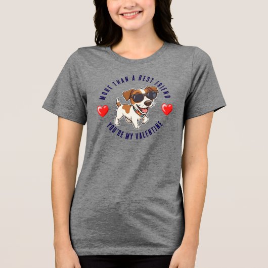 Valentinstag Tri-Blend Shirt (Vorderseite)