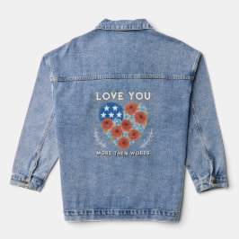 Valentinstag-Tri-Blend-Shirt Jeansjacke