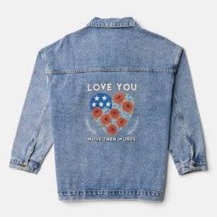 Valentinstag-Tri-Blend-Shirt Jeansjacke