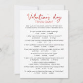 Valentinstag Trivia mit Answers Game Card Einladung (Vorderseite)