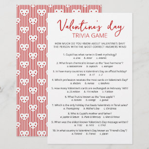 Valentinstag Trivia Spiel mit Antworten