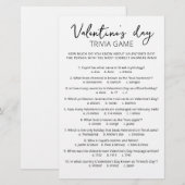 Valentinstag Trivia Spiel mit Antworten (Vorne/Hinten)