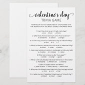 Valentinstag Trivia Spiel mit Antworten (Vorne/Hinten)