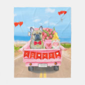 Valentinstag-Truck Fleecedecke (Vorderseite)