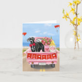Valentinstag-Truck Karte (Gelbe Blume)