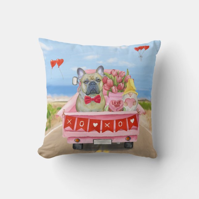 Valentinstag-Truck Kissen (Vorderseite)