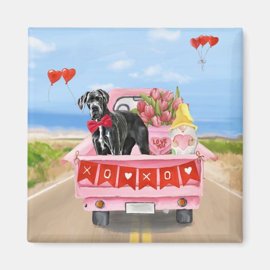 Valentinstag-Truck Magnet (Vorne)