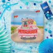 Valentinstag-Truck Pappteller (Party)