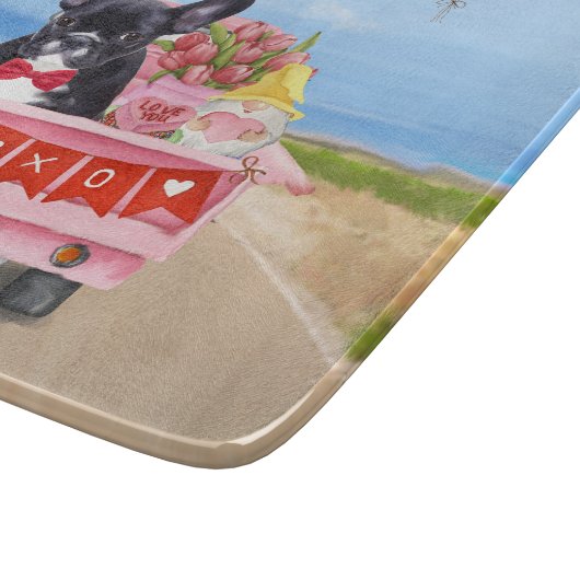 Valentinstag-Truck Schneidebrett (Ecke)