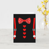 Valentinstag Tuxedo Herz Outfit Lustige Liebe  Karte (Gelbe Blume)