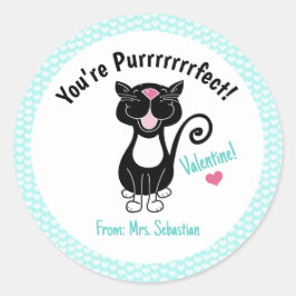 Valentinstag Tuxedo Katze Sie sind reine Kinder Runder Aufkleber