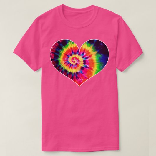 Valentinstag Tye Dye Herz Liebe T-Shirt (Design vorne)
