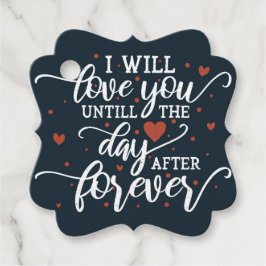 Valentinstag Typografie Geschenkanhänger