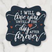 Valentinstag Typografie Geschenkanhänger (Rückseite)