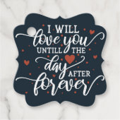 Valentinstag Typografie Geschenkanhänger (Vorderseite)