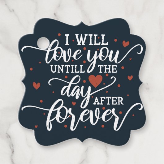 Valentinstag Typografie Geschenkanhänger (Vorderseite)