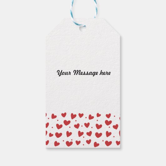 Valentinstag Typografie Geschenkanhänger (Rückseite)