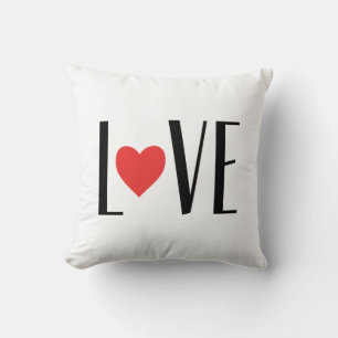 Valentinstag-Typografie Liebe Kissen