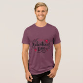 Valentinstag-Typografie-Sprüche Tri-Blend Shirt (Vorderseite voll)