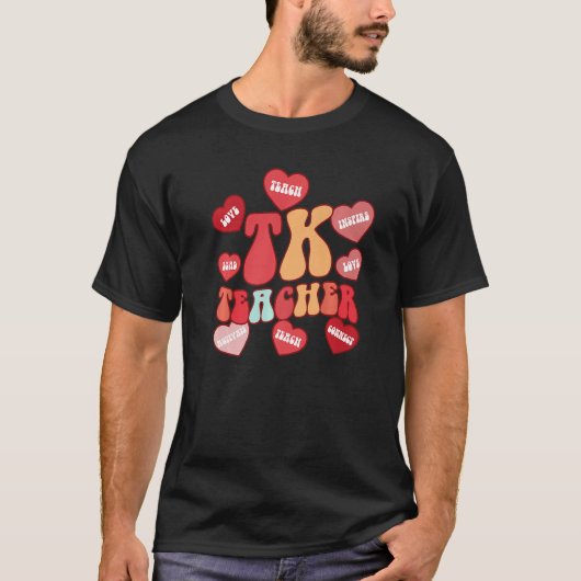Valentinstag-Übergangs-Kindergartenlehrer T-Shirt (Vorderseite)
