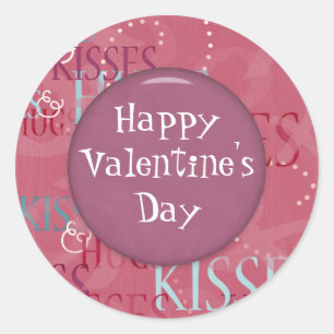 Valentinstag umarmt und küsst Aufkleber