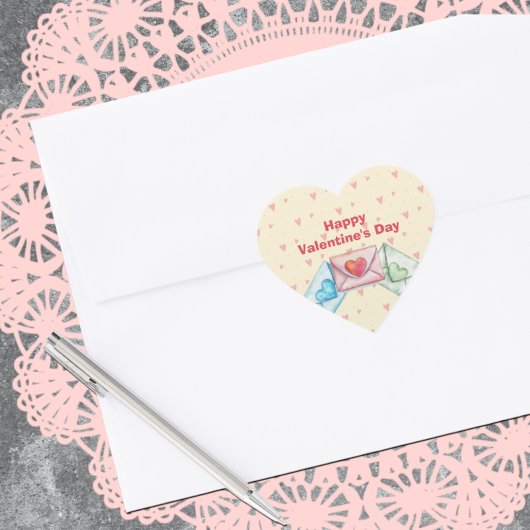 Valentinstag-Umschlag Herz-Aufkleber