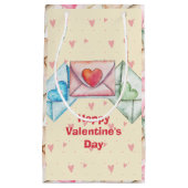Valentinstag-Umschlag und Herzen Kleine Geschenktüte (Vorderseite)