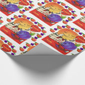 Valentinstag Umschlagpapier Vintag Pfirsichpflaume Geschenkpapier (Ecke)