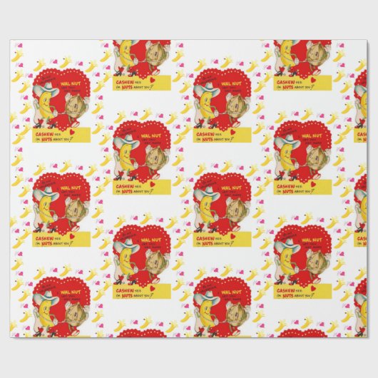 Valentinstag Umschlagpapier Vintage Banane Geschenkpapier (Flach)