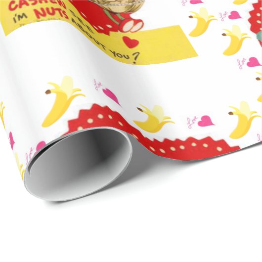 Valentinstag Umschlagpapier Vintage Banane Geschenkpapier (Rolleneckpunkt)