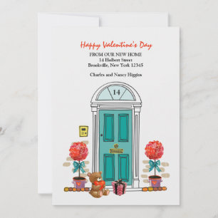 Valentinstag Umzugsankündigung Feiertagskarte