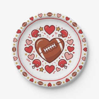 Valentinstag- und Super Bowl-Teller Pappteller