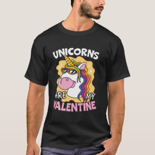 Valentinstag Unicorn 14. Februar Romantische Einhe T-Shirt