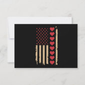 Valentinstag US Flag Hört Dankeskarte (Vorderseite)