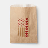 Valentinstag US Flag Hört Geschenktütchen (Vorderseite)